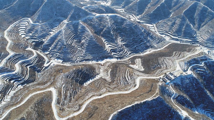 （環境）（1）雪后梯田景如畫